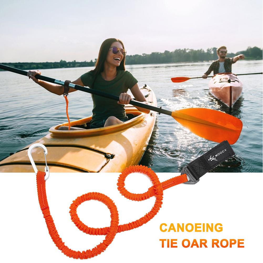 Fishing Kayak Paddle Leash - Nylon Elastic Kayak Canoe Paddle Leash