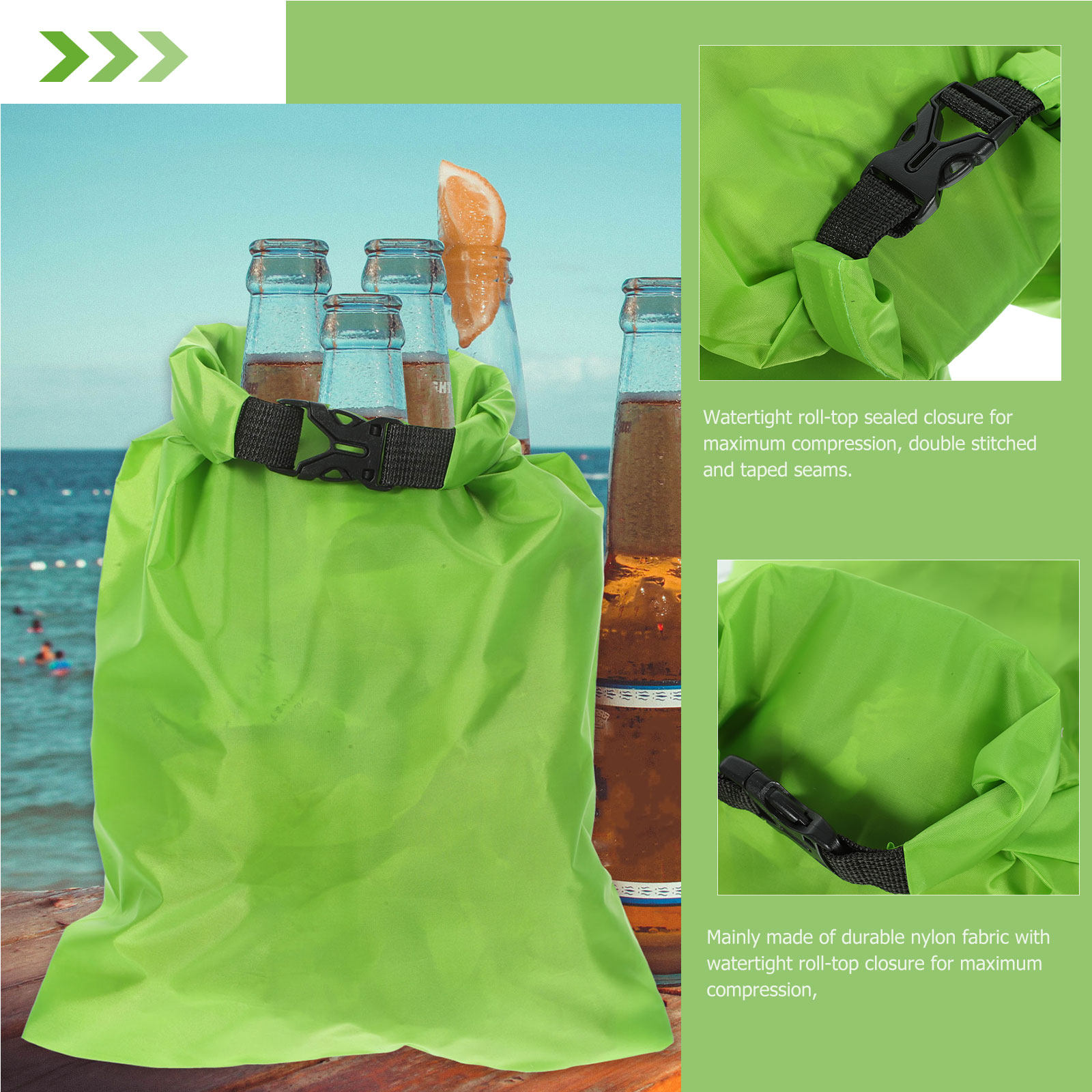 3Pcs Outdoor Waterproof Dry Ba - огляд і ціна Fishing Kayak Storage Bag