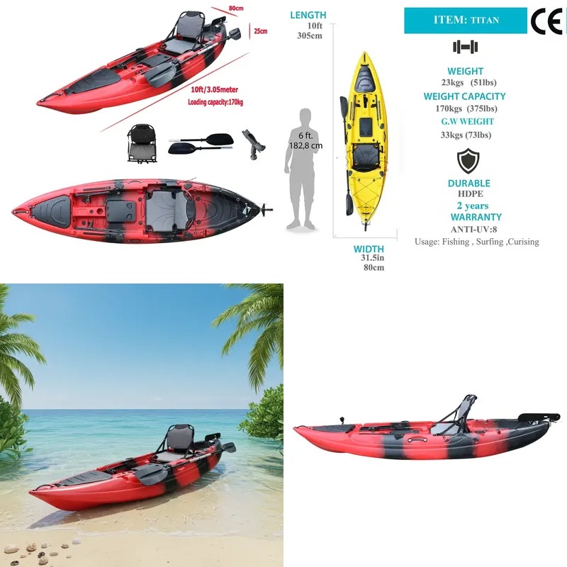 10ft Single Seat Sit on Fishin - огляд і ціна Fishing Kayak Seat