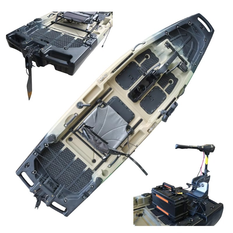 1 Person HDPE/PE Sit-On-Top CE - огляд і ціна Fishing Kayak Pedal Drive